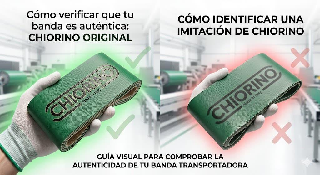 Cómo identificar una banda Chiorino original: sello de fábrica, color Pantone y documentación de lote